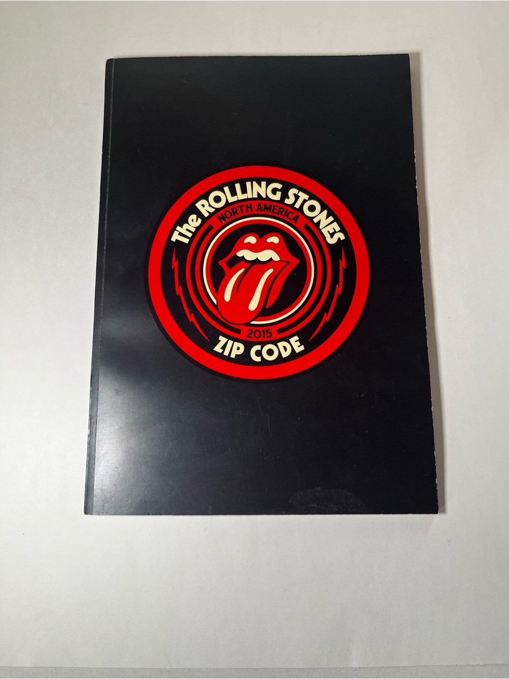 the Rolling Stones Black & Red Zipcode North America Tour Poster-Style Cover